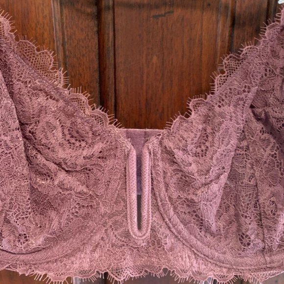 UNLINED BALCONETTE BRA BURGUNDY 34DDD - Picture 6 of 8